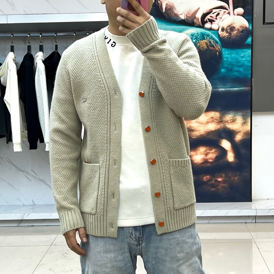 [홍콩명품.HERMES] 에르메스 2025 남성용 울가디건 HM482 PD  홍콩명품의류,구매대행,온라인명품