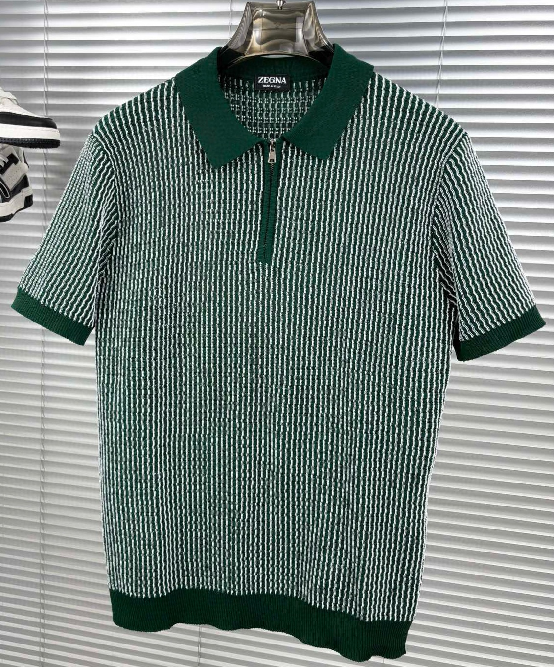 [홍콩명품.ZEGNA] 제냐 2025 남성용 울+잠사 니트반팔티 ZN573 PD  홍콩명품의류,구매대행,온라인명품