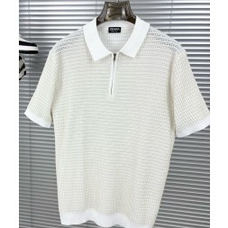 [홍콩명품.ZEGNA] 제냐 2025 남성용 울+잠사 니트반팔티 ZN576 PD  홍콩명품의류,구매대행,온라인명품
