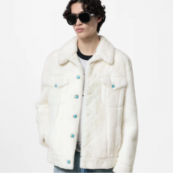 [홍콩명품.LOUIS VUITTON] 루이비통 2025 남성 밍크퍼 트러커 재킷 화이트 LV2176 홍콩명품의류,구매대행,온라인명품