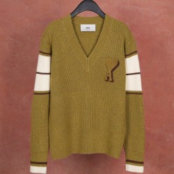 [홍콩명품.AMI] 아미 2025 남성용 울 풀오버 AM036 YB 홍콩명품의류,구매대행,온라인명품