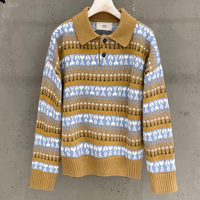 [홍콩명품.AMI] 아미 2026 남성용 울 풀오버 AM046 YB 홍콩명품의류,구매대행,온라인명품