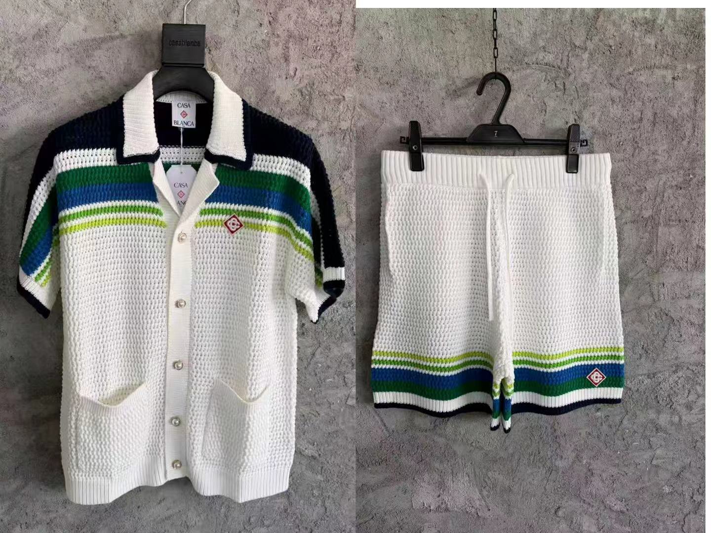 [홍콩명품.CASABLANCA] 카사블랑카 2026 남성용 니트반팔세트 GT465 HD 홍콩명품의류,구매대행,온라인명품