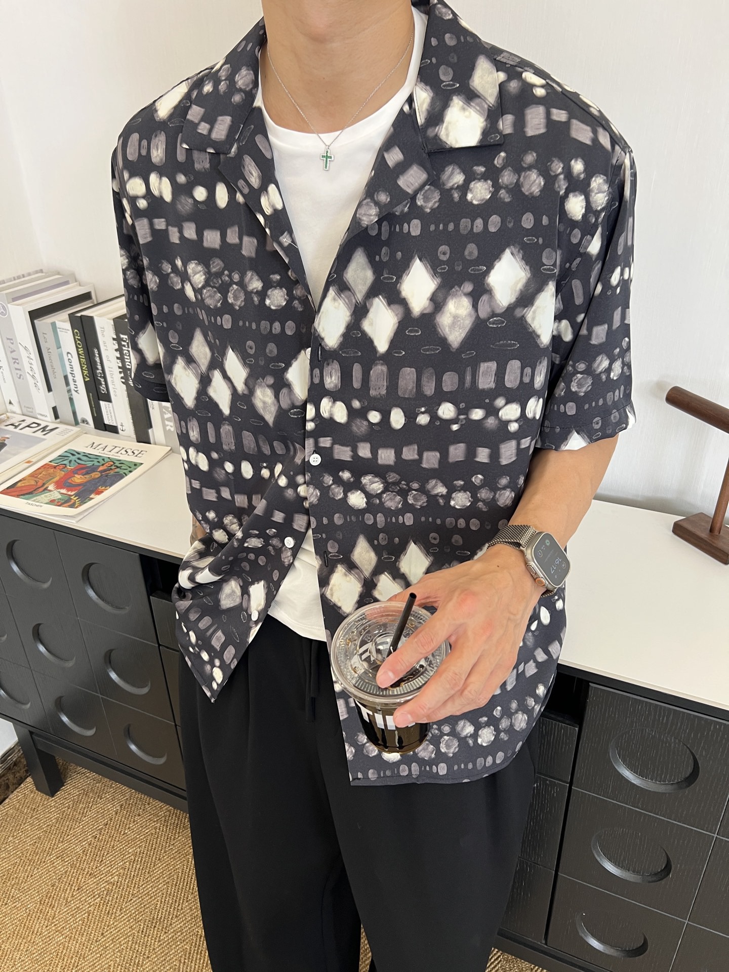 [홍콩명품.AMIRI] 아미리 2026 남성용 반팔셔츠 AML024 HD 홍콩명품의류,구매대행,온라인명품