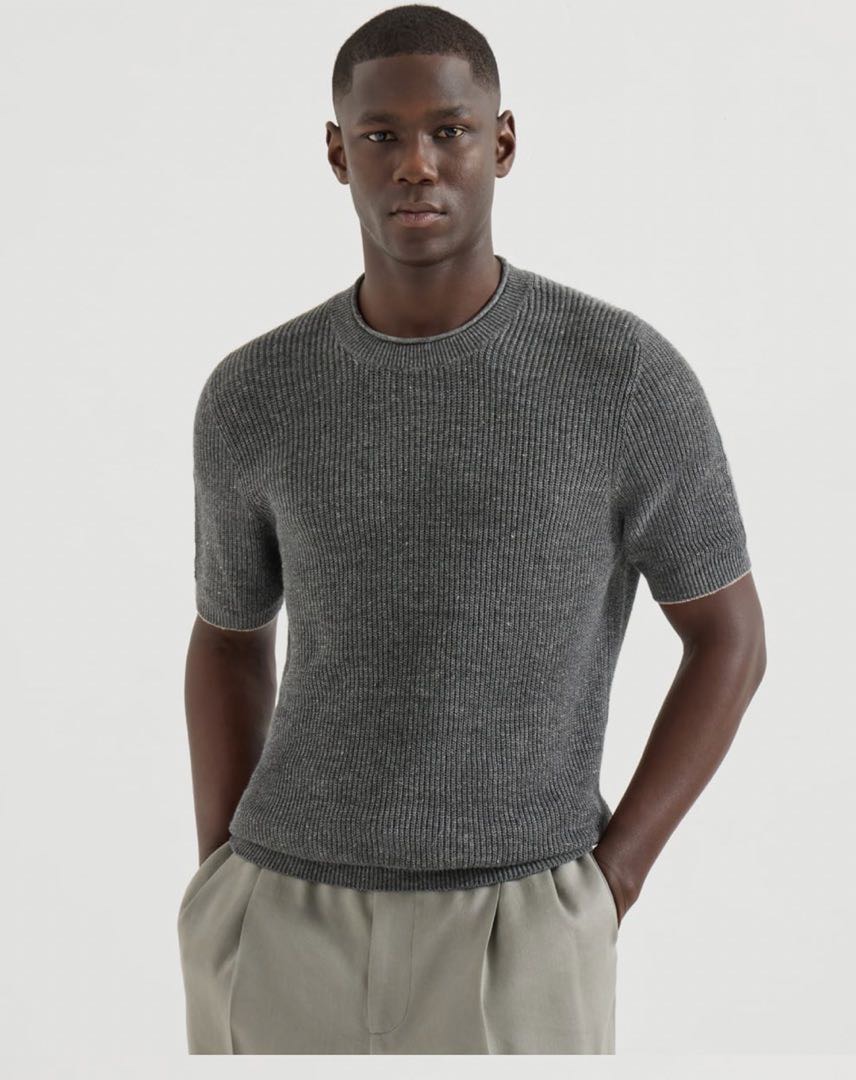 [홍콩명품.BRUNELLO CUCINELLI]브루넬로 쿠치넬리 2026 남성용 니트반팔 BL1526 YB 홍콩명품의류,구매대행,온라인명품